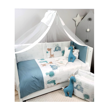 Baby Star Σετ προίκας κρεβατιού Ζουγκλά Πέτρολ 3τμχ